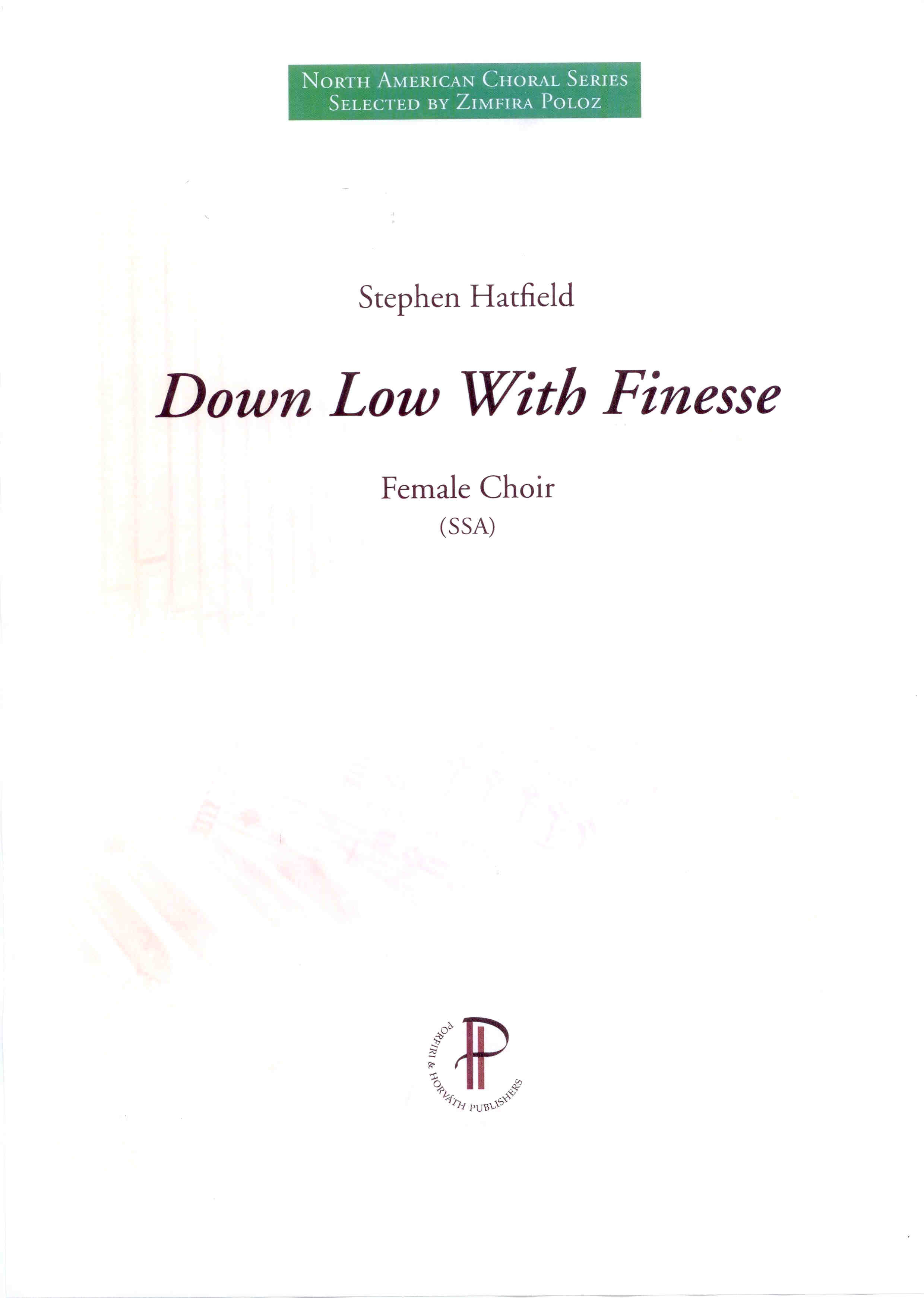 Down Low With Finesse - Show sample score